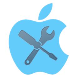 apple-logo met gereedschap